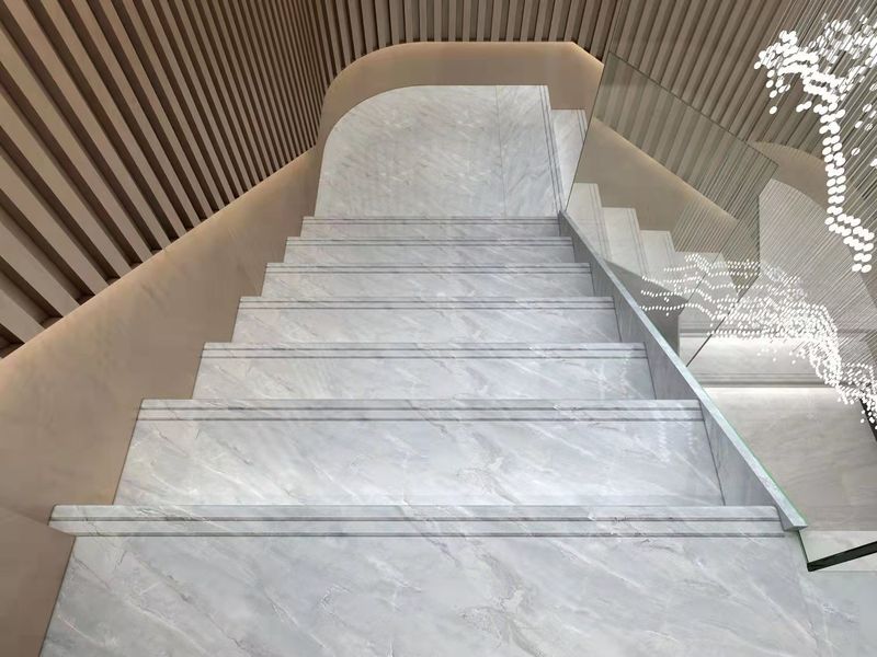 楼梯瓷砖踏步砖通体大理石1.2米地砖一体台阶砖梯级农村防滑