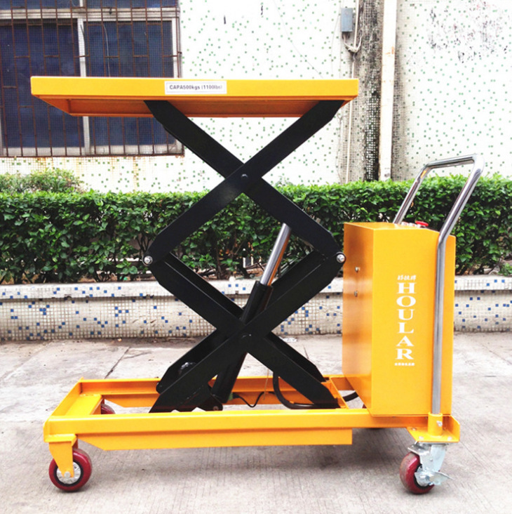 升降液压平台车 手动移动式升降平台 车脚踏式小型液压升降手推车
