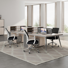 U4IZ办公桌椅组合简约现代财务工位桌子办公室职员桌员工四人位屏