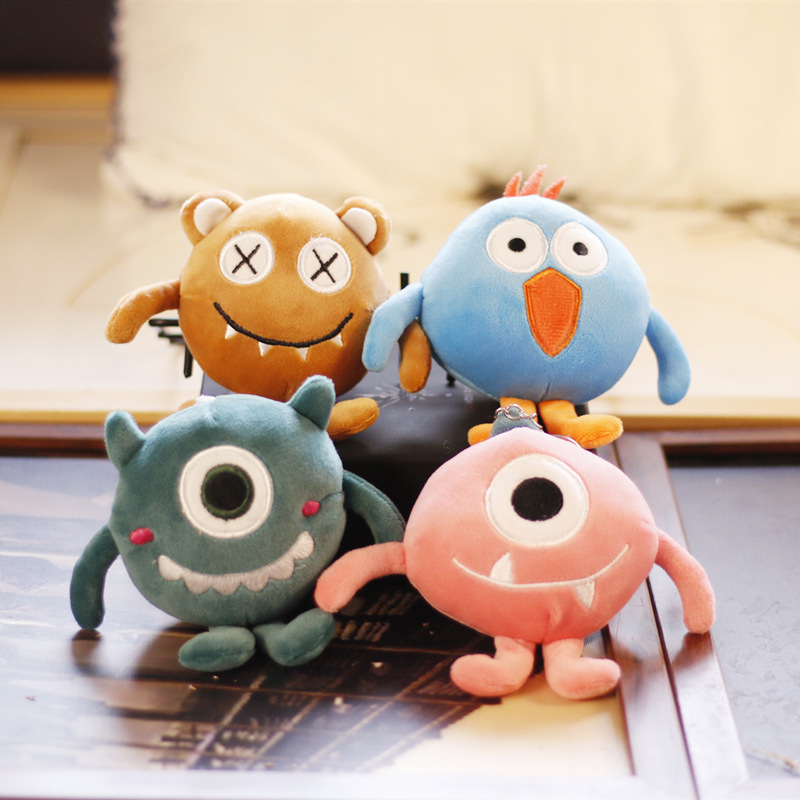 创意卡通搞怪大眼小怪兽毛绒玩具挂件网红公仔玩偶包包钥匙扣挂饰