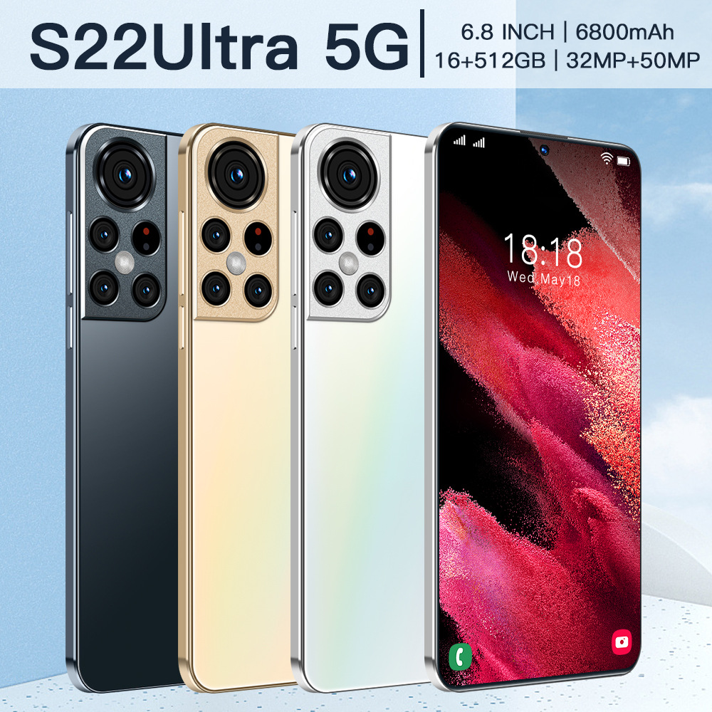 跨境手机s22 ultra5g一体机 (2 16)智能手机6.8寸大屏500万像素