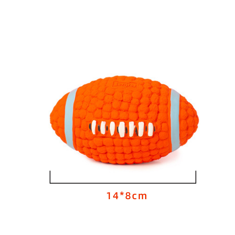 Yite Factory Direct Sales Internet Hot Dog Toy Latex Rugby Tennis Dog Bite Vocal Ball Pet Toy