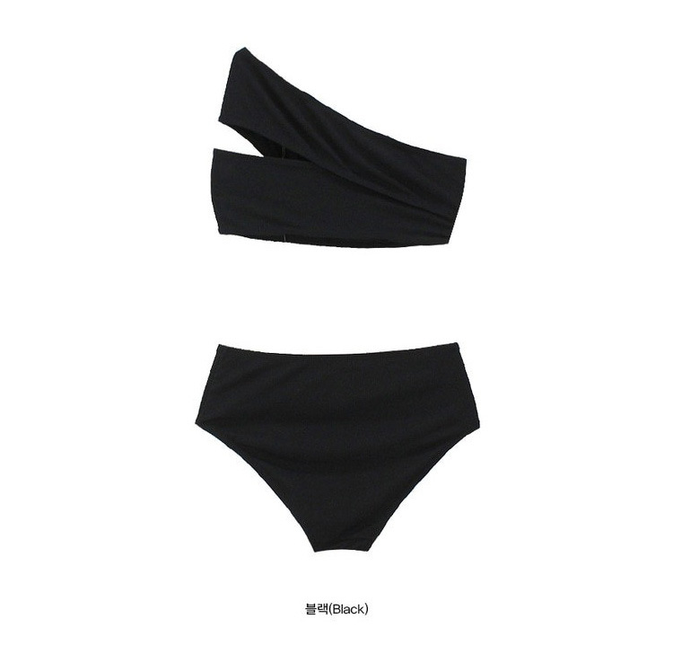 斜肩泳装欧美外贸亚马逊款比基牌泳装泳衣女款一件代发