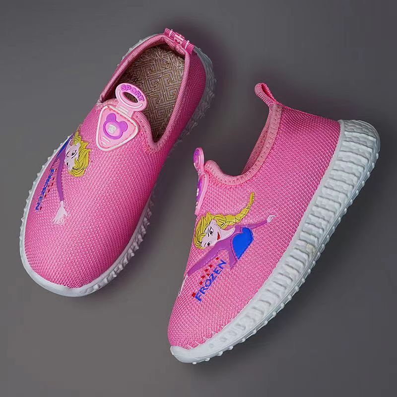 Children's Cartoon Shoes Spring and Autumn New Breathable Lightweight Casual Running Shoes Soft Bottom Baby Toddler Shoes