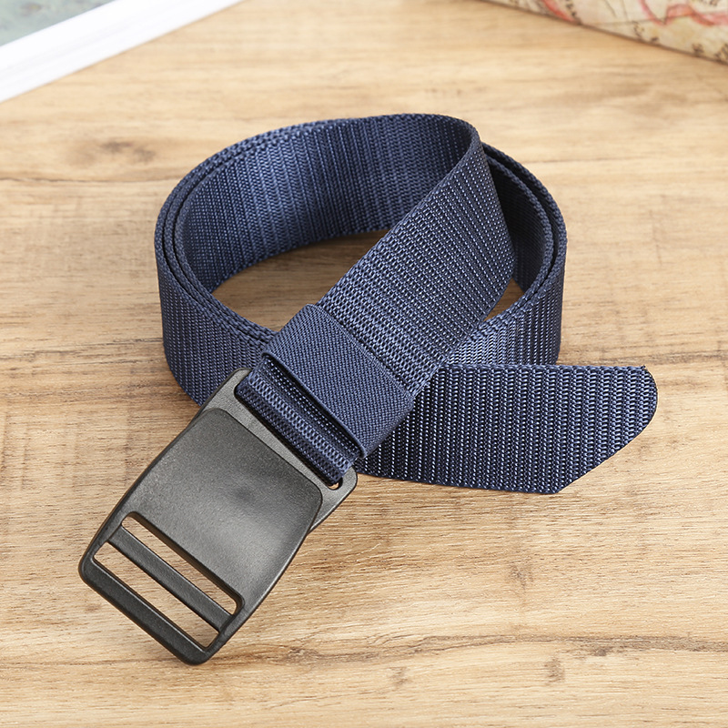 0英派特男女士日字扣青年学生帆布皮带 115cm时尚腰带