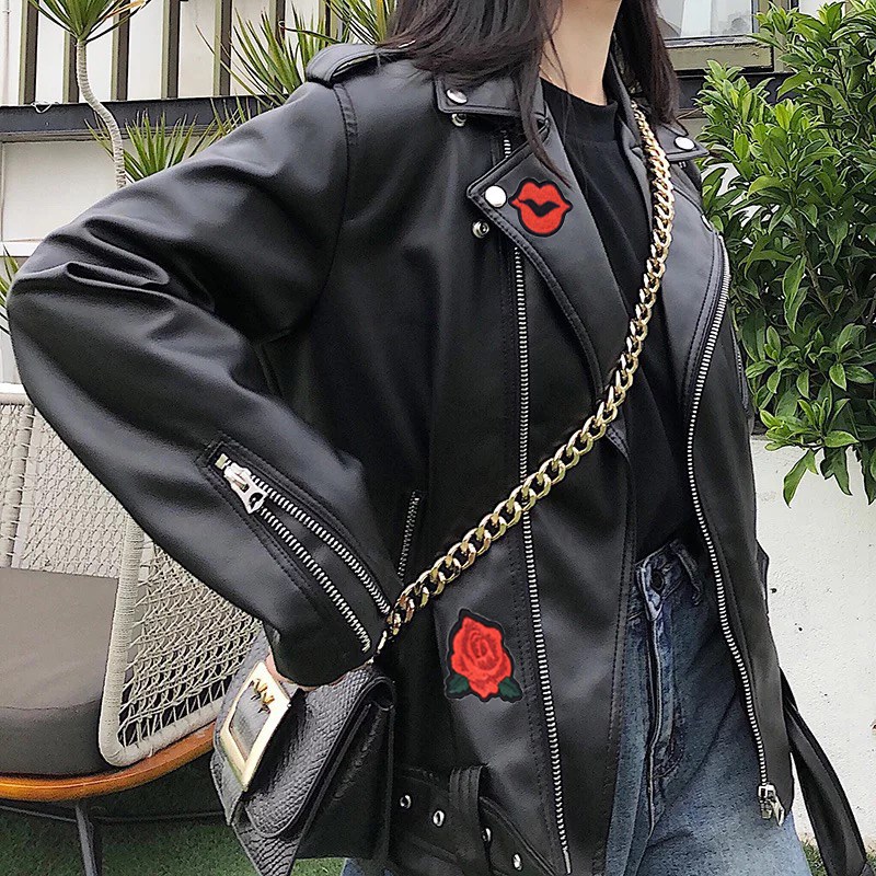 黑色自粘补丁布贴 羽绒牛仔裤子手账贴布 包包装饰补破洞衣服贴花