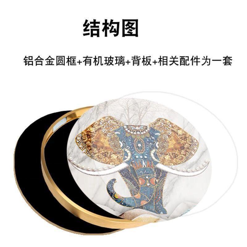 Oil Painting Outer Frame Aluminum Alloy round Cross Stitch Diamond Painting round Frame Decorative Painting Photo Frame Mirror Glass Frame Backboard