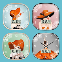 【12英寸30CM】中国风卡通挂钟现代简约创意时钟客厅时尚静音挂表