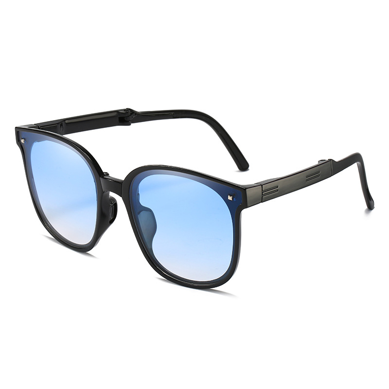New Jiao Lower Second Generation Folding Sunglasses Female Tac Polarized Sunglasses Silicone Nose Pad Glasses Leg Uv Protection Ins Eyes