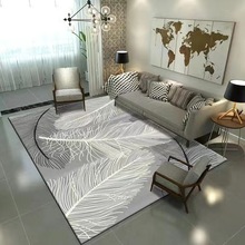 简约几何客厅地毯3D印花卧室沙发茶几毯轻奢风房间大面积满铺地垫