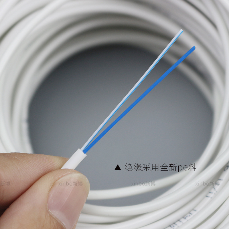 5圆形老式座机电话线缆两芯白色100米