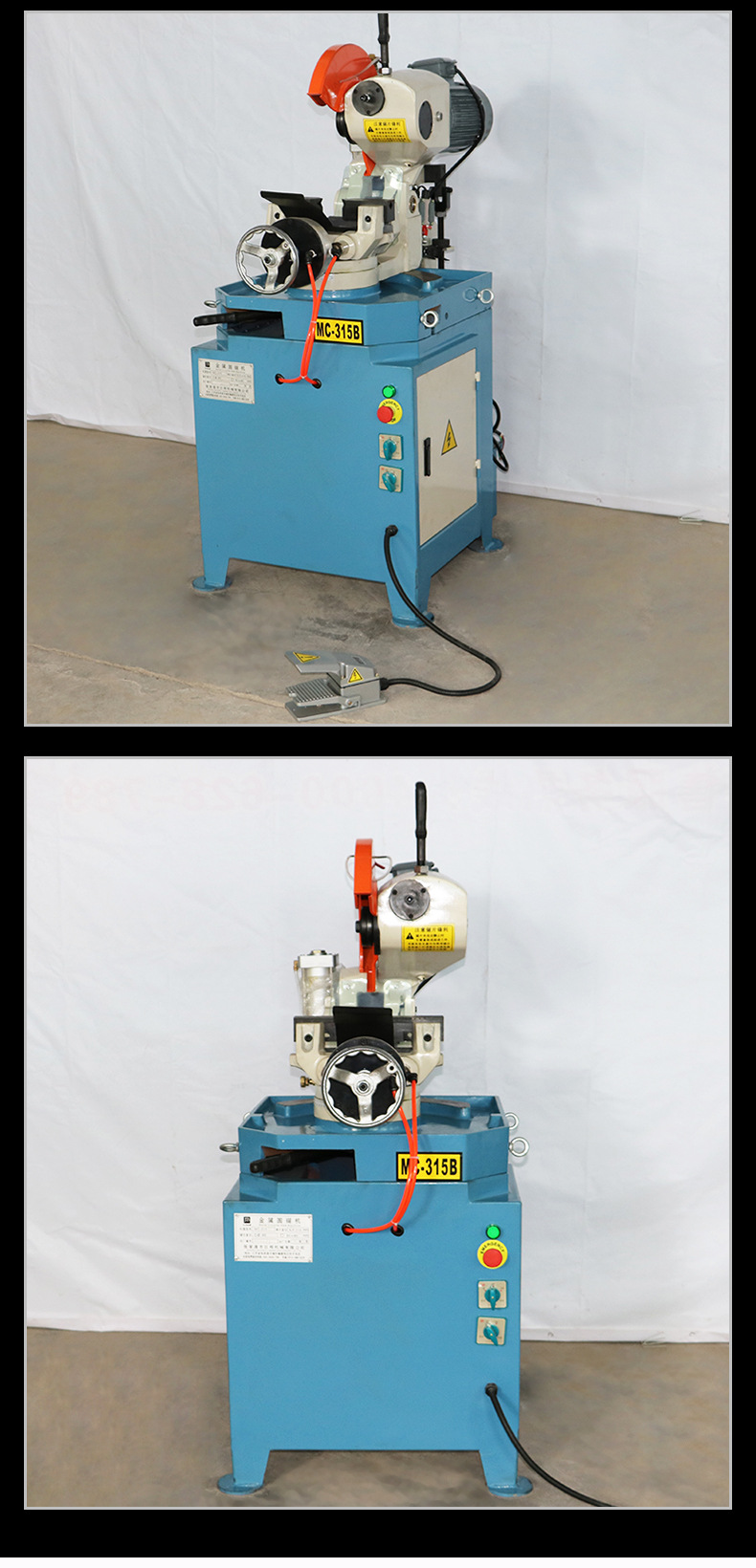 315切管机厂家圆管消防管道不锈钢管金属半自动精密气动切管机器