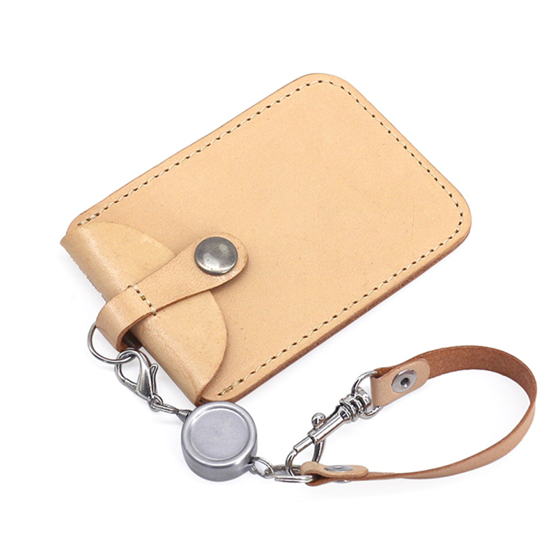 真皮卡套可伸缩挂绳公交卡套挂脖学生饭卡卡套门禁地铁巴士卡套