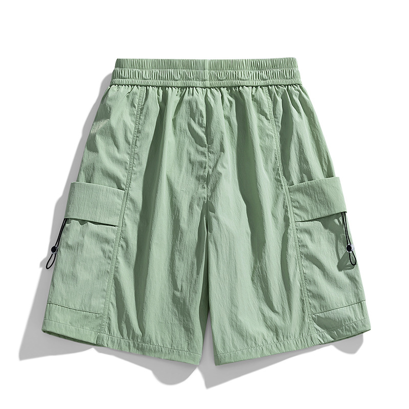 Workwear Shorts Men's Summer Thin Loose Straight Sports Casual Versatile Fashion Brand Ice Silk Quick-Drying Shorts