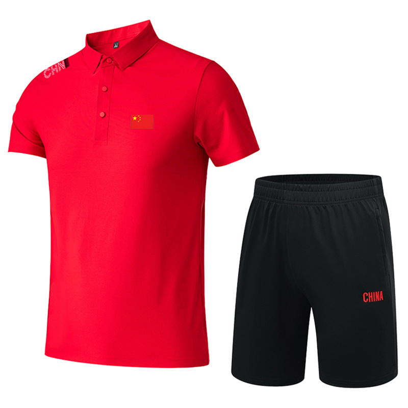 夏季中国队运动短套情侣运动员POLO衫出场领奖服运动会服装班服校