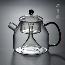 电陶炉茶炉玻璃蒸汽煮茶器黑茶煮茶壶普洱茶具套装烧水蒸茶壶家用