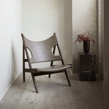 北欧简约大气家用客厅会客沙发椅丹麦设计师创意时尚皮布艺休闲椅
