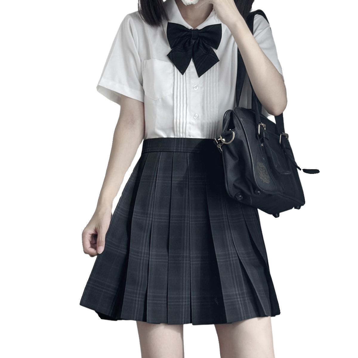 花千猪新品 雾川格裙 jk制服裙校供感 黑色jk裙学院风tr现货