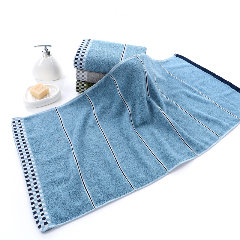 纯棉大毛巾90×40洗澡运动健身加长冲凉长条长款澡巾吸汗绣字logo