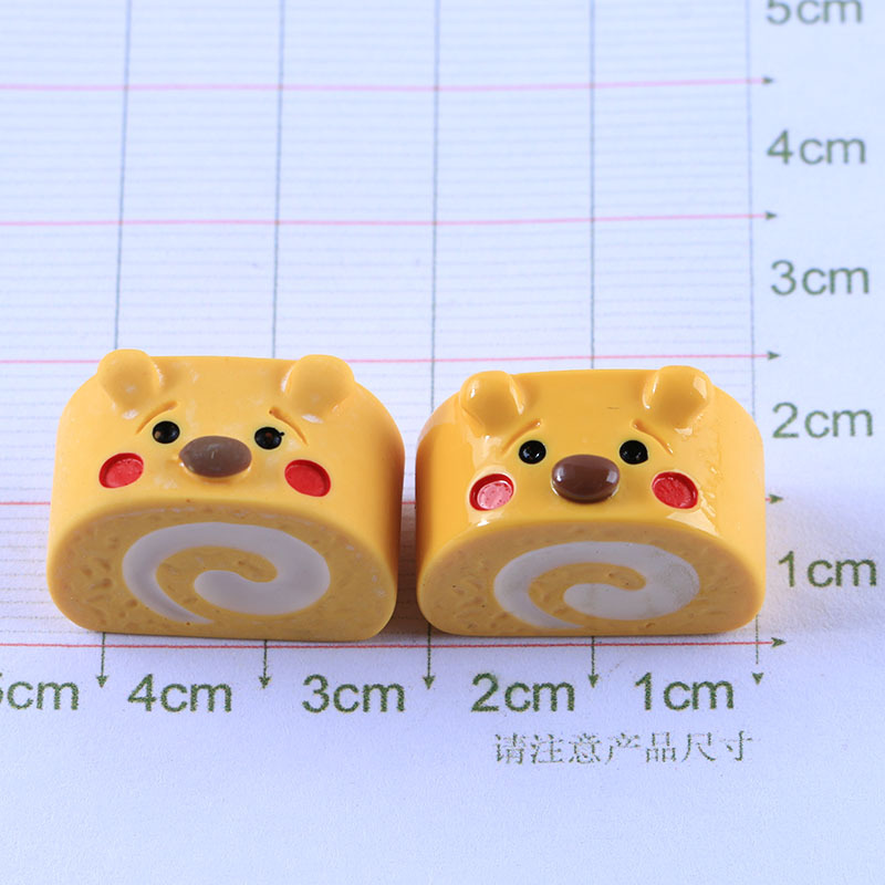 Three-Dimensional Cake Roll White Dog/Cat DIY Cream Glue Phone Case Stationery Box Hairpin Ornament Resin Accessories Batch