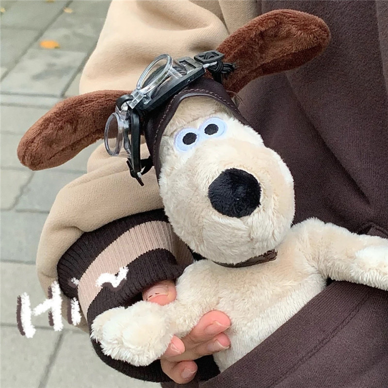 英国无敌掌门狗公仔玩偶小红书同款丑萌玩具蓝帽子飞行员狗狗礼物