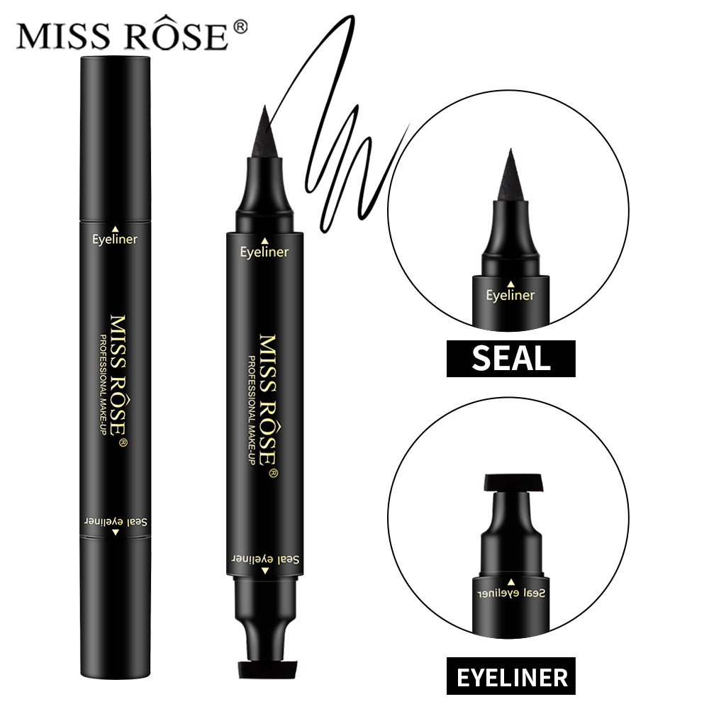 Missrose Eyeliner Double-Headed Seal Eyeliner Foreign Trade Special for Eyeliner Pen Ultra-Fine Waterproof Quick-Drying Liquid Eyeliner