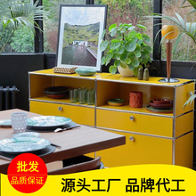 中古usm模块柜子组合黄色韩版储物柜子不锈钢餐边柜简约现代斗柜