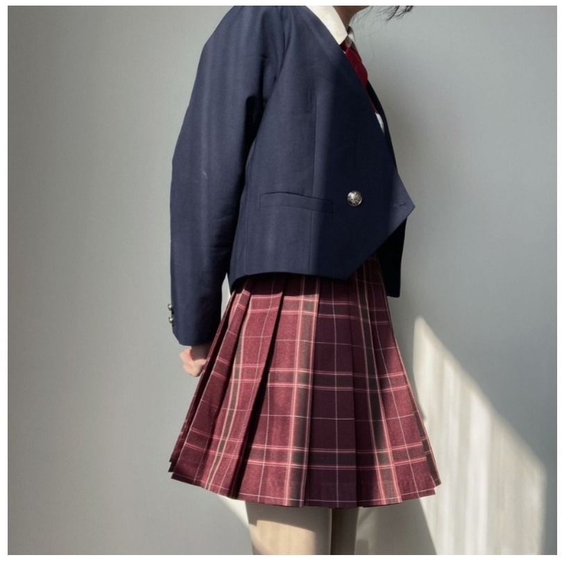 沙华jk制服格子百褶裙学生学院风日本系裙格裙校服裙短裙大促