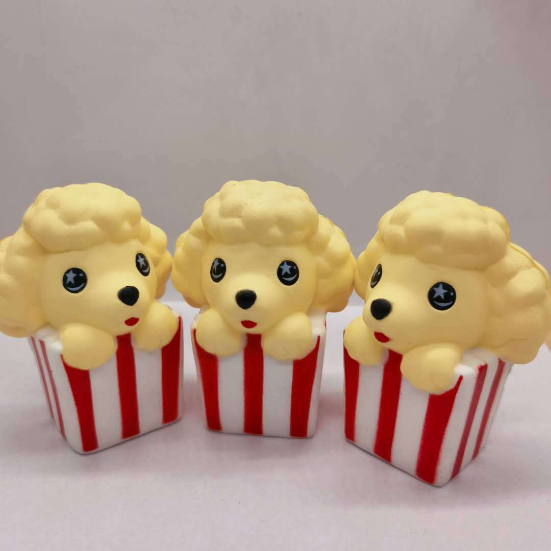 新款慢回弹狗狗薯条小狗爆米花杯热卖squishy捏捏解压