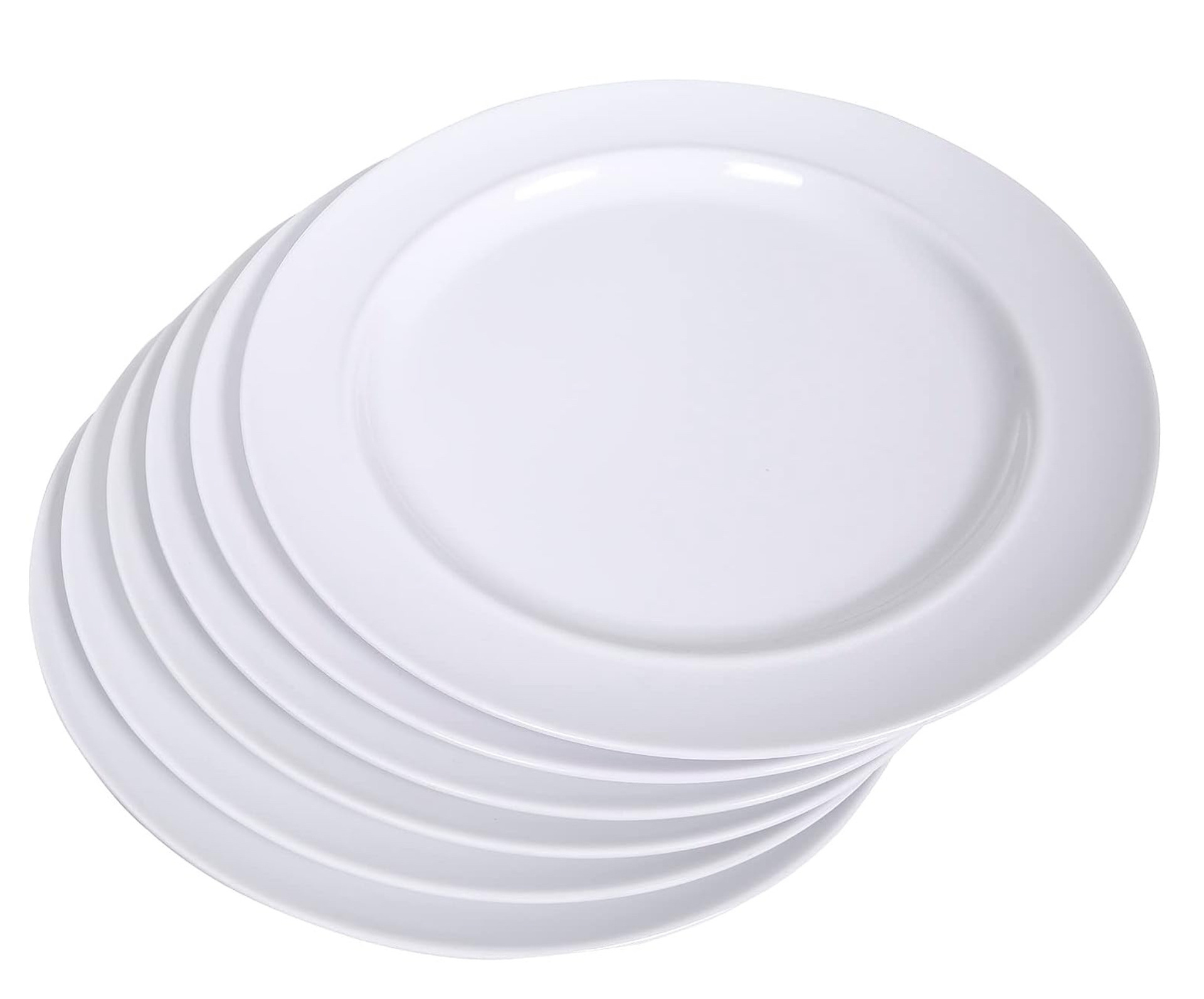 Factory Direct Sales Classic Pure White Plate 11 Inch Western Plate Melamine Tableware Customizable Color and Logo