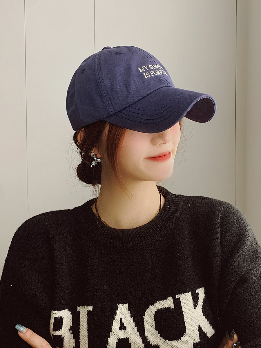 字母my summer鸭舌帽女弯檐潮牌帽子街头软顶棒球帽显脸小-阿里巴巴