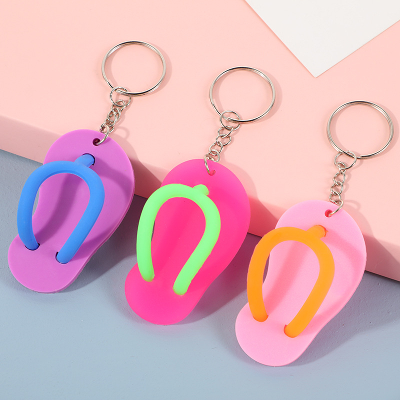 New Pvc Color Soft Rubber Childen of Heaver Key Pendants Wallet Backpack Small Slippers Creative Pendant