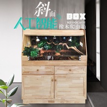 Y1大斜面爬箱智能保温饲养箱开放式爬虫爬宠陆龟蜥蜴蛇黄缘橡木实