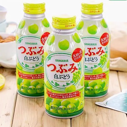 日本进口三佳利白葡萄汁饮料三佳丽菠萝大颗粒紫葡萄果肉果汁饮品