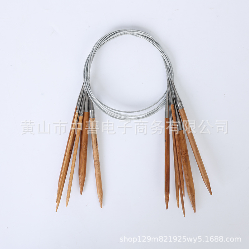 外贸出口欧洲各国竹制碳化环形针 钢丝绳竹碳环形针 竹针 环形针