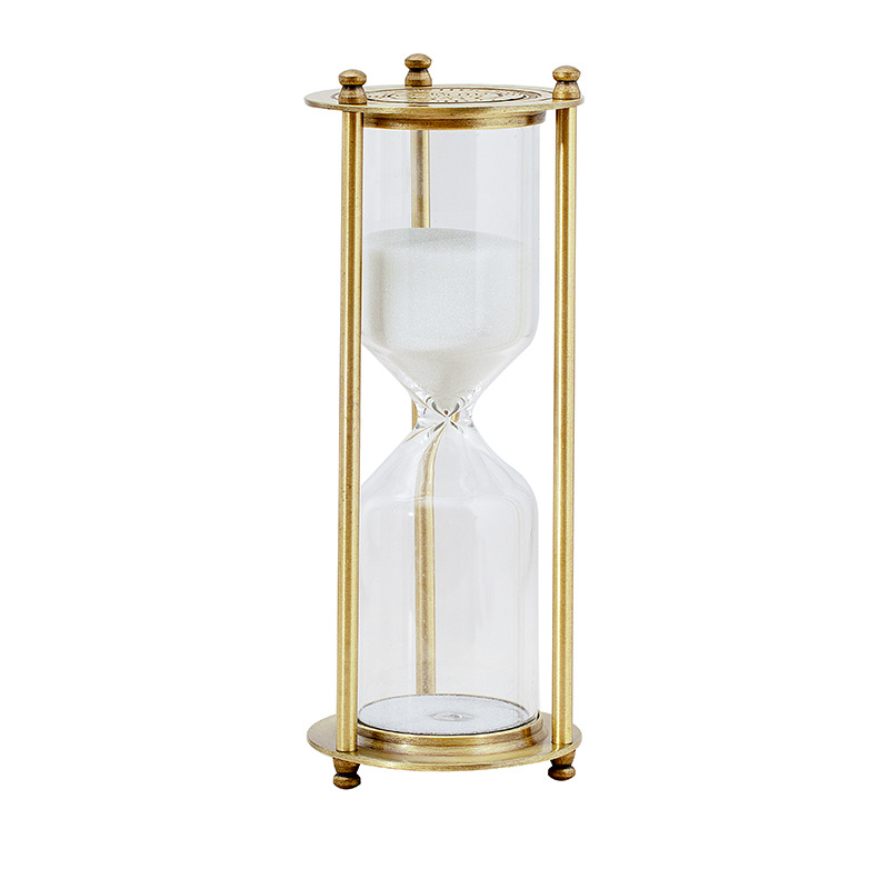 Factory Direct Sales Glass Sand Clock Timer Children's Drop-Resistant 30 Minutes Timer Hourglass Creative Retro Hourglass Ornaments