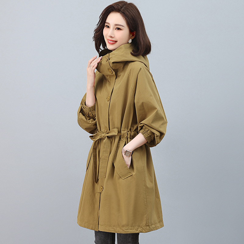 风衣外套女2024年秋装上新气质时尚潮流百搭简约连帽减龄宽松显瘦