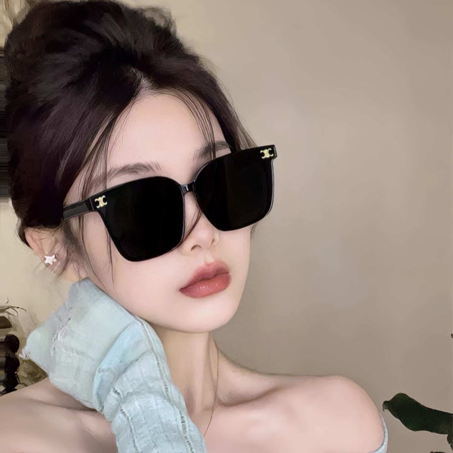 2024新款方形大框墨镜女高级感凯旋门同款防晒墨镜男时尚潮太阳镜