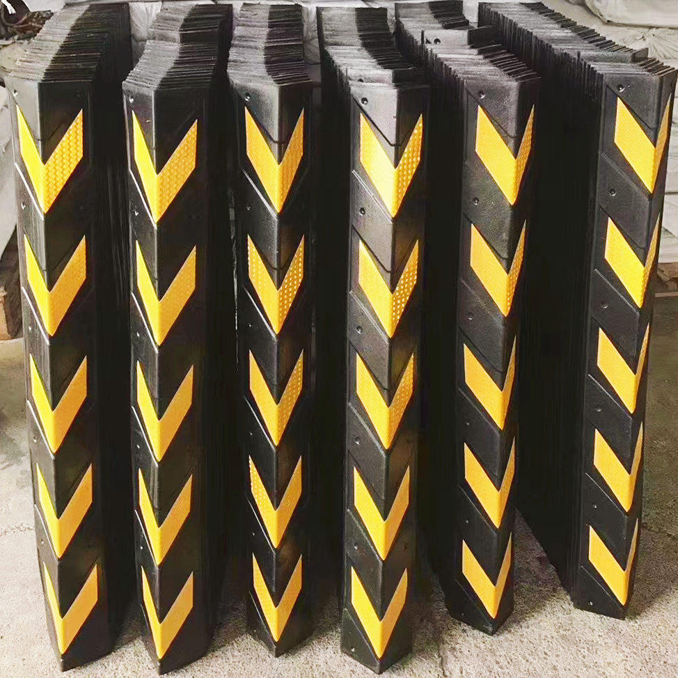 80cm橡胶反光护角条 地下车库防撞警示条 保护墙角圆柱包边条