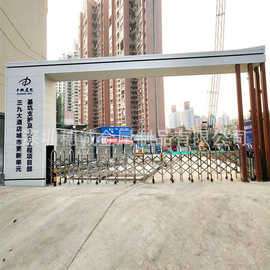 深圳厂家建筑工地大门 铝塑板工地大门 工业区施工大门门架可定制