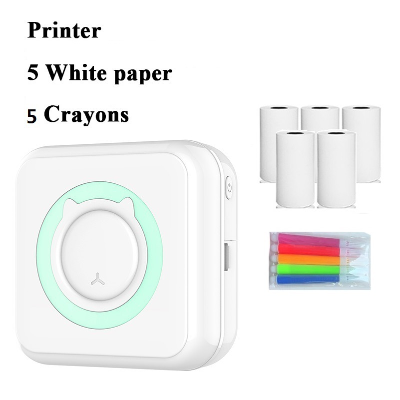 Amazon New Portable Printer Bluetooth Connection Ink-Free Thermal Student Pocket Mini Label Printer