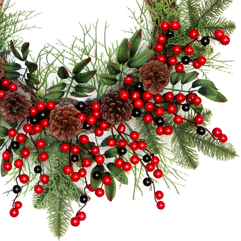 DSEN 2021 Cross-Border E-Commerce Manufacturers Supply Christmas Decorative Ornaments Pine Cone Red Fruit Vine Decoration Garland