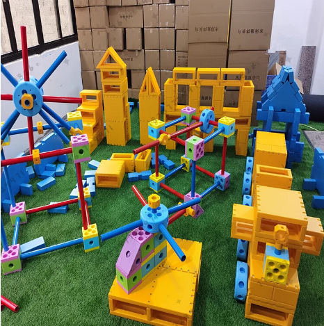 户外拼搭建构万能工匠空心积木幼儿园自主安吉游戏运动包玩具套装