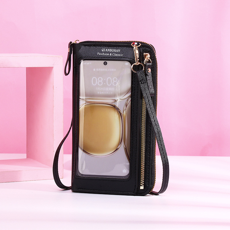 New Touch Screen Phone Bag Women's Anti-Theft Multifunctional Wallet All-Match Transparent Mobile Coin Purse Crossbody Handbag