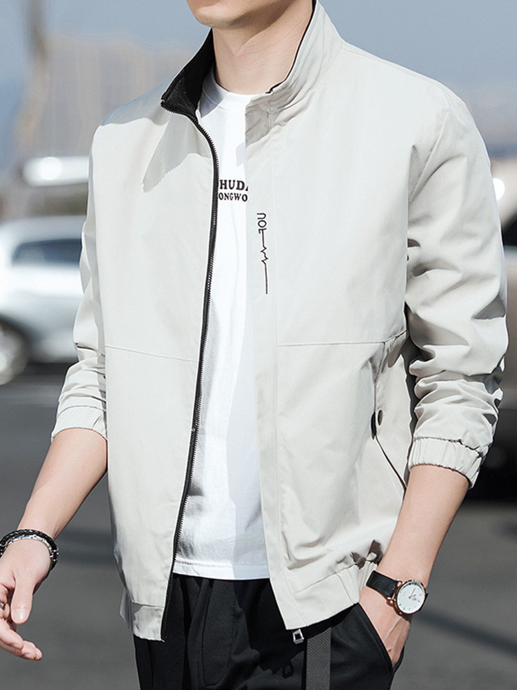 外套男士2021春季新款衣服工装棒球服春秋款休闲上衣青年男装夹克