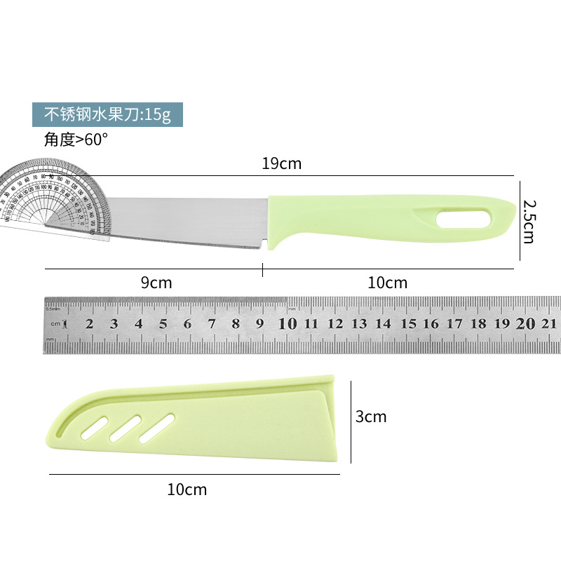 Products in Stock New Colorful Fruit Stainless Steel Knife Portable Practical Kitchen Furniture Knife SST Fruit Knife