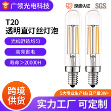 厂家定做T20爱迪生LED灯泡2W4W6W长度20mm/85mm透明复古装饰灯泡