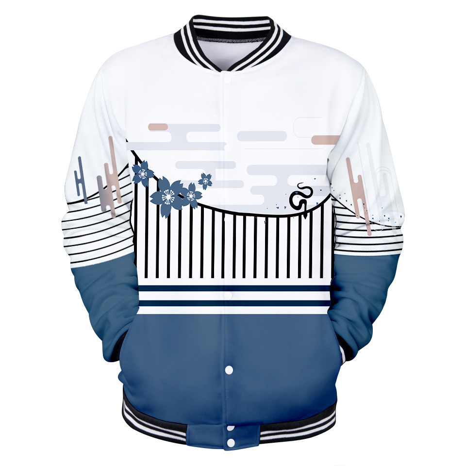 一件起批 之刃 3d数码印花棒球服春秋户外运动休闲男女纽扣开衫