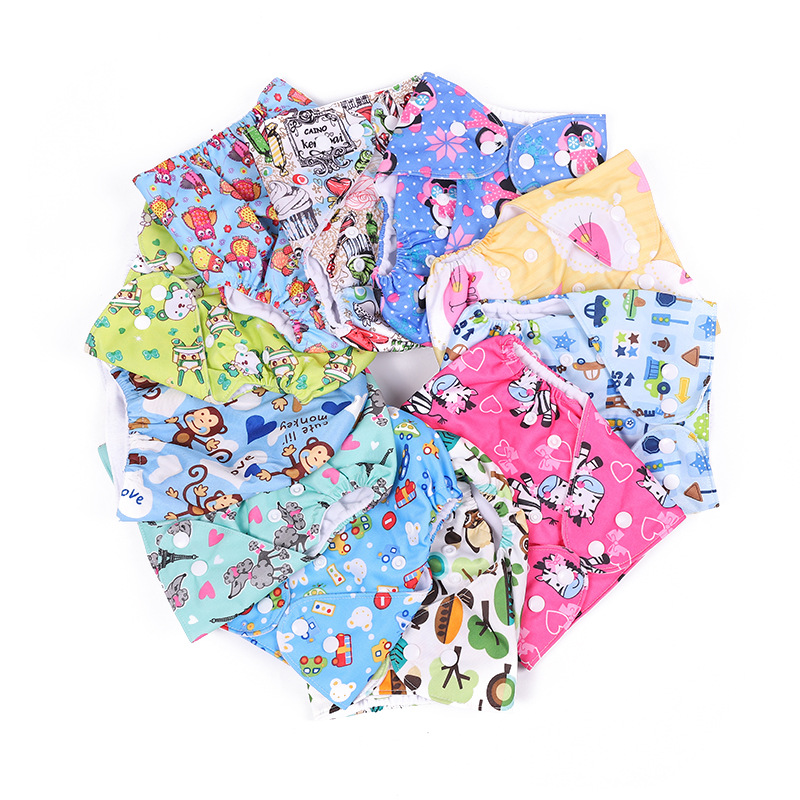 Baby Cloth Diaper Printing Stitching Factory in Stock Washable Leak-Proof Printing Training Pant Baby Training Pants Training Pant Diaper