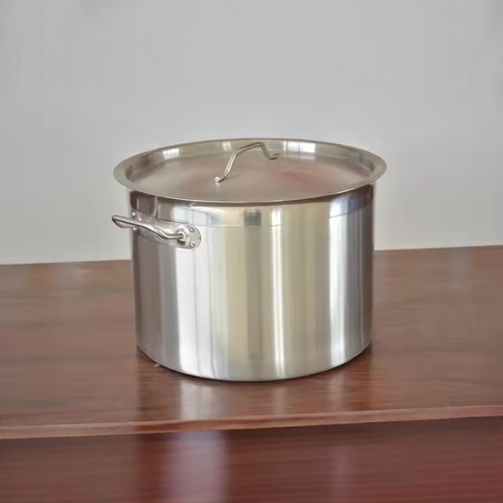 跨境大容量复合底厚底不锈钢汤煲炖锅高汤锅泡面锅煲汤锅通用批发